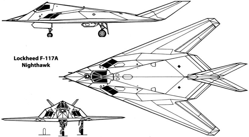 Lockheed F-117 Nighthawk. 